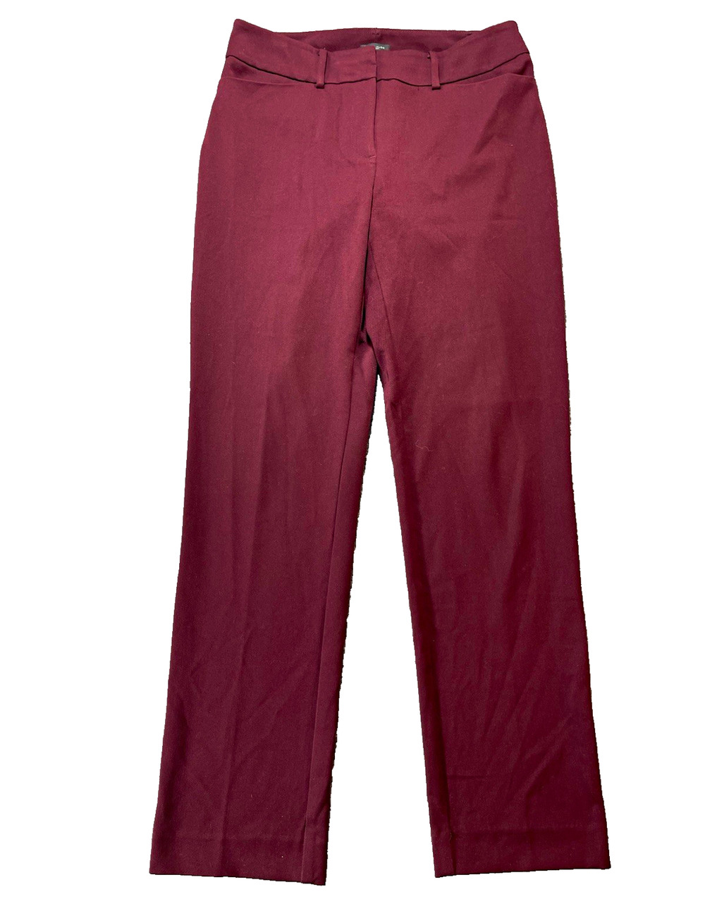 Ann Taylor Women’s Burgundy Dress Pants Slim Fit Straight Legs W30 L30 Casual